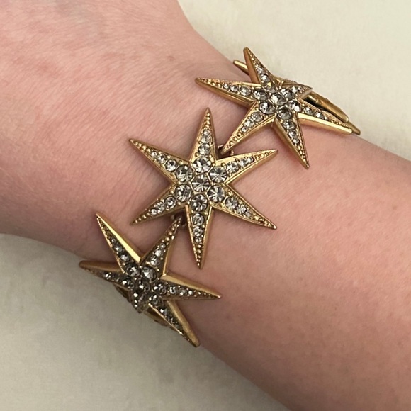 Gold Starburst Crystal Statement Bracelet - J. Crew Women Jewelry - Picture 2 of 4